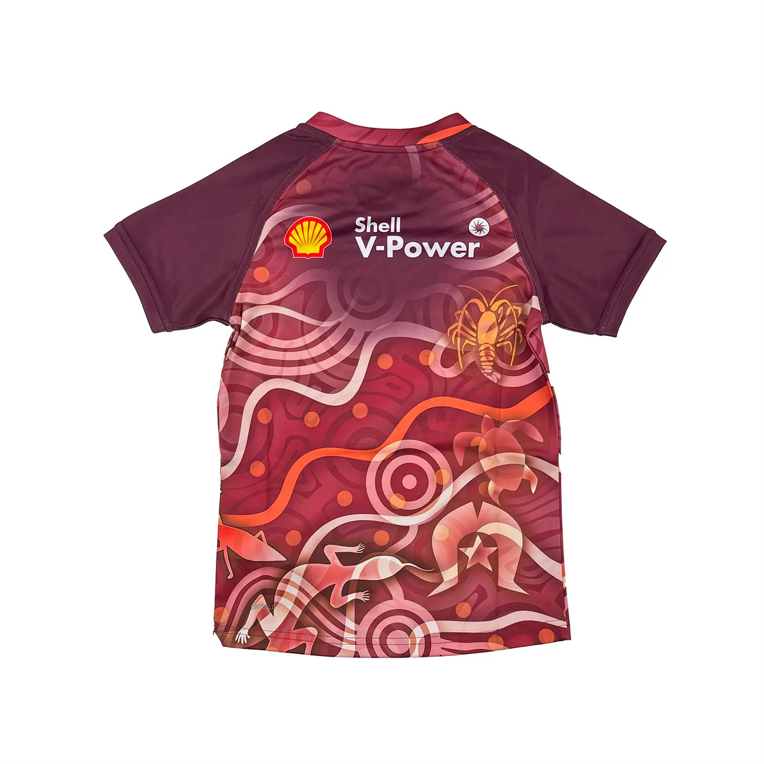 Puma Queensland Maroons 2023 Kids Indigenous Rugby Shirt