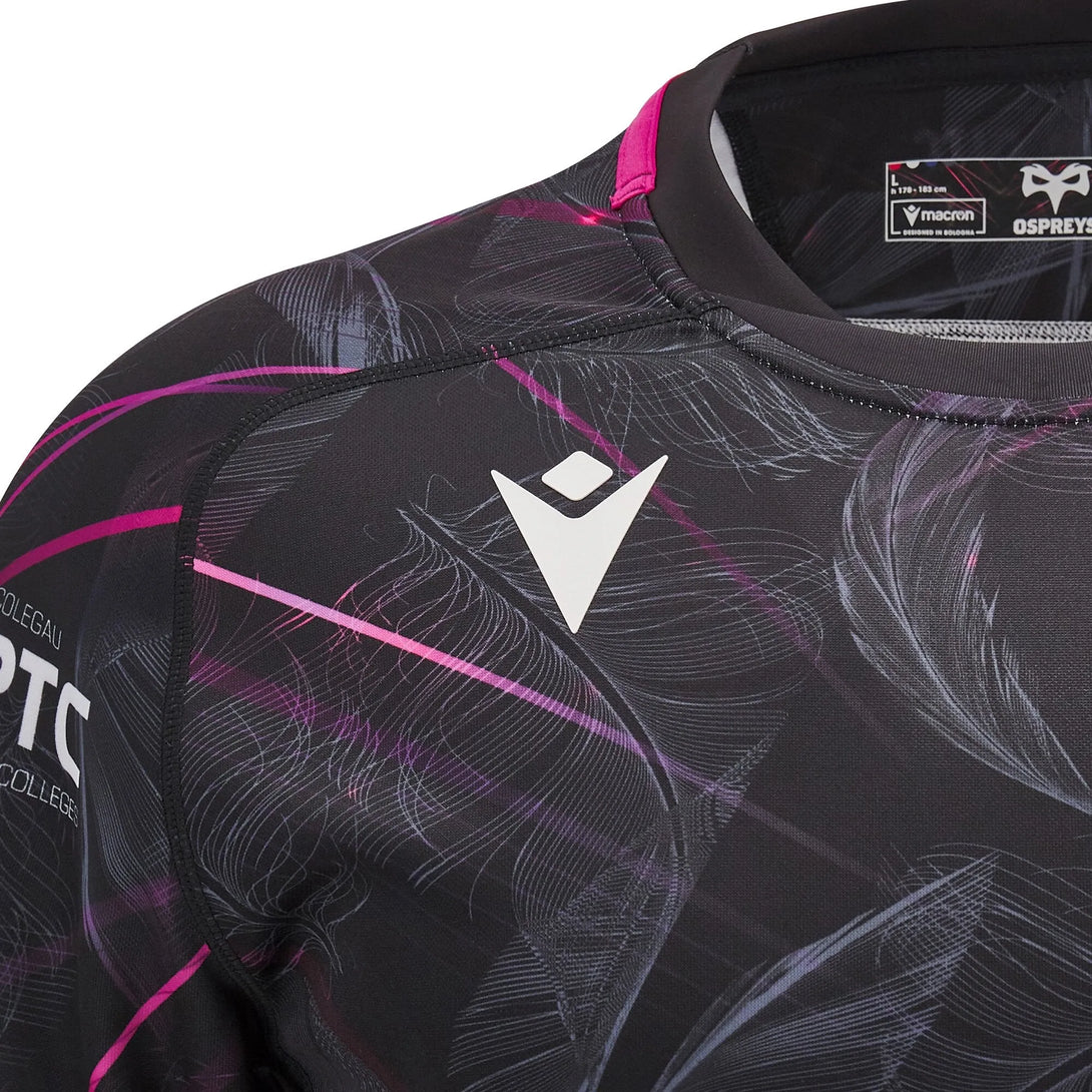 Macron Ospreys Rugby 2024/25 Adults Home Rugby Shirt