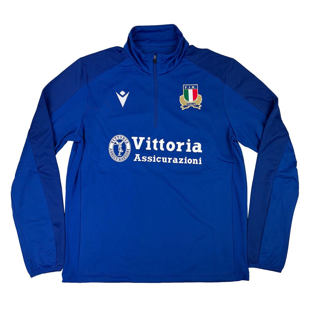 Macron Italy FIR 23/24 Mens Rugby Half Zip Training Top