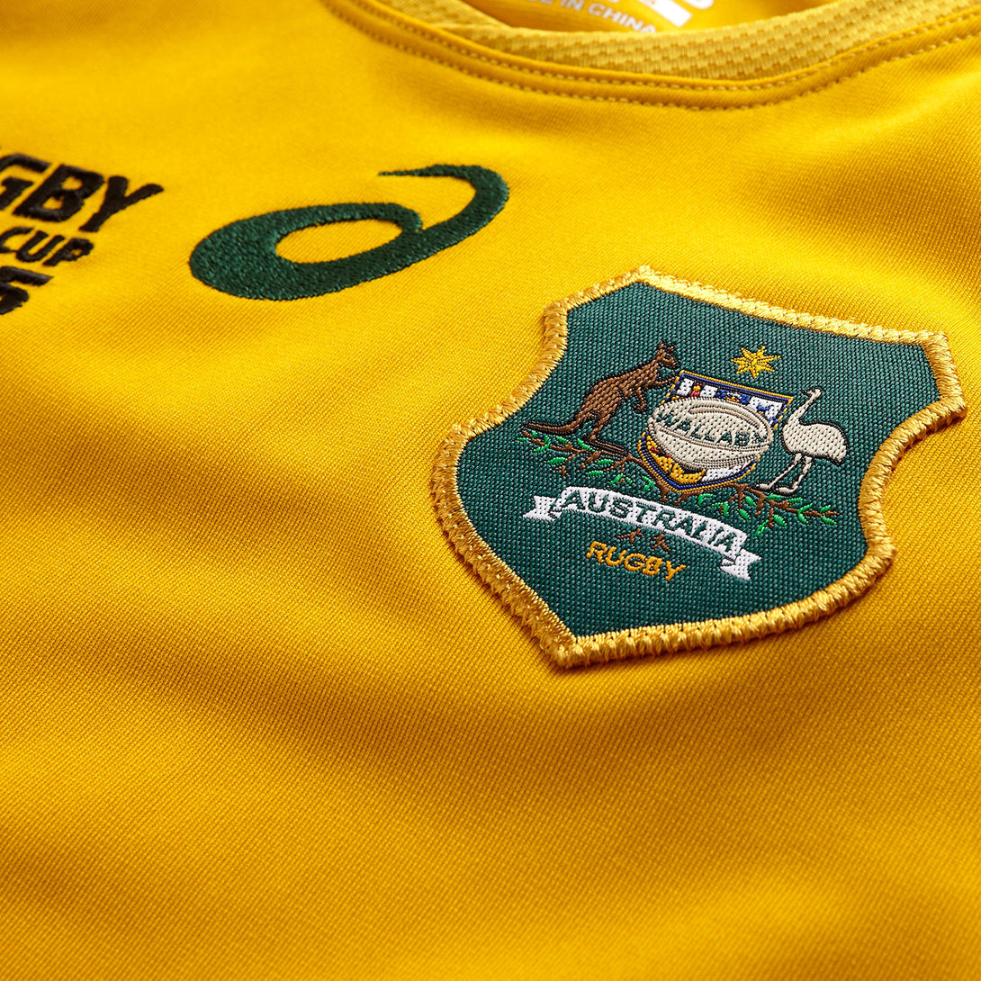 ASICS Australia Wallabies Kids RWC2015 Home Rugby Shirt