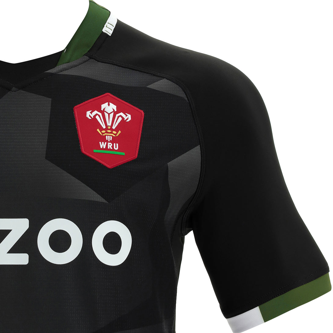 Macron Wales WRU Kids Away Rugby Shirt