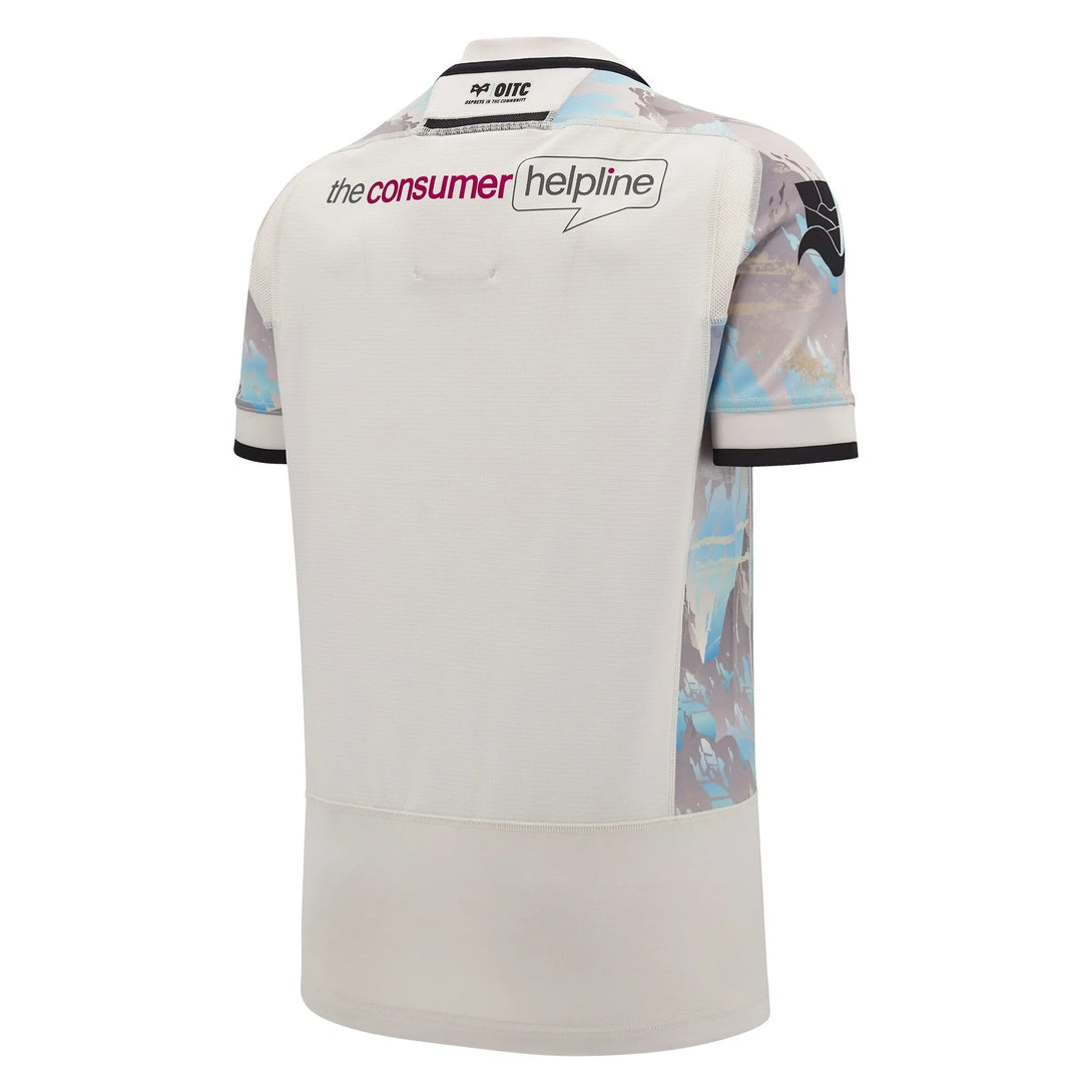 Macron Ospreys Rugby 2024/25 Adults Away Slim Fit Rugby Shirt