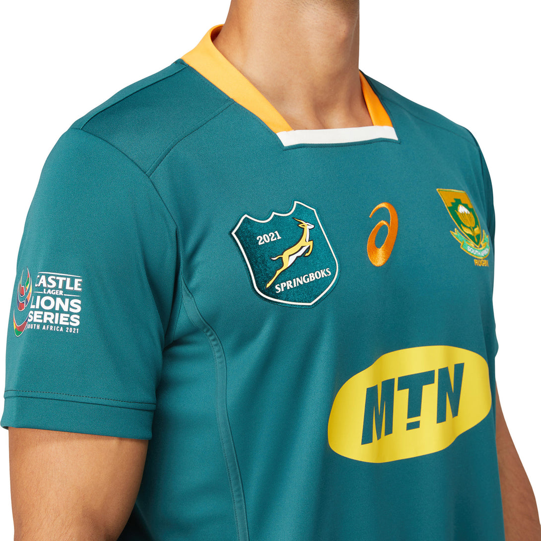 ASICS South Africa Springboks Adults Lions Series 2021 Home Rugby Shirt