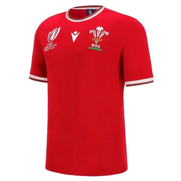 Macron Wales WRU Mens Rugby World Cup 2023 Cottonpoly T-Shirt