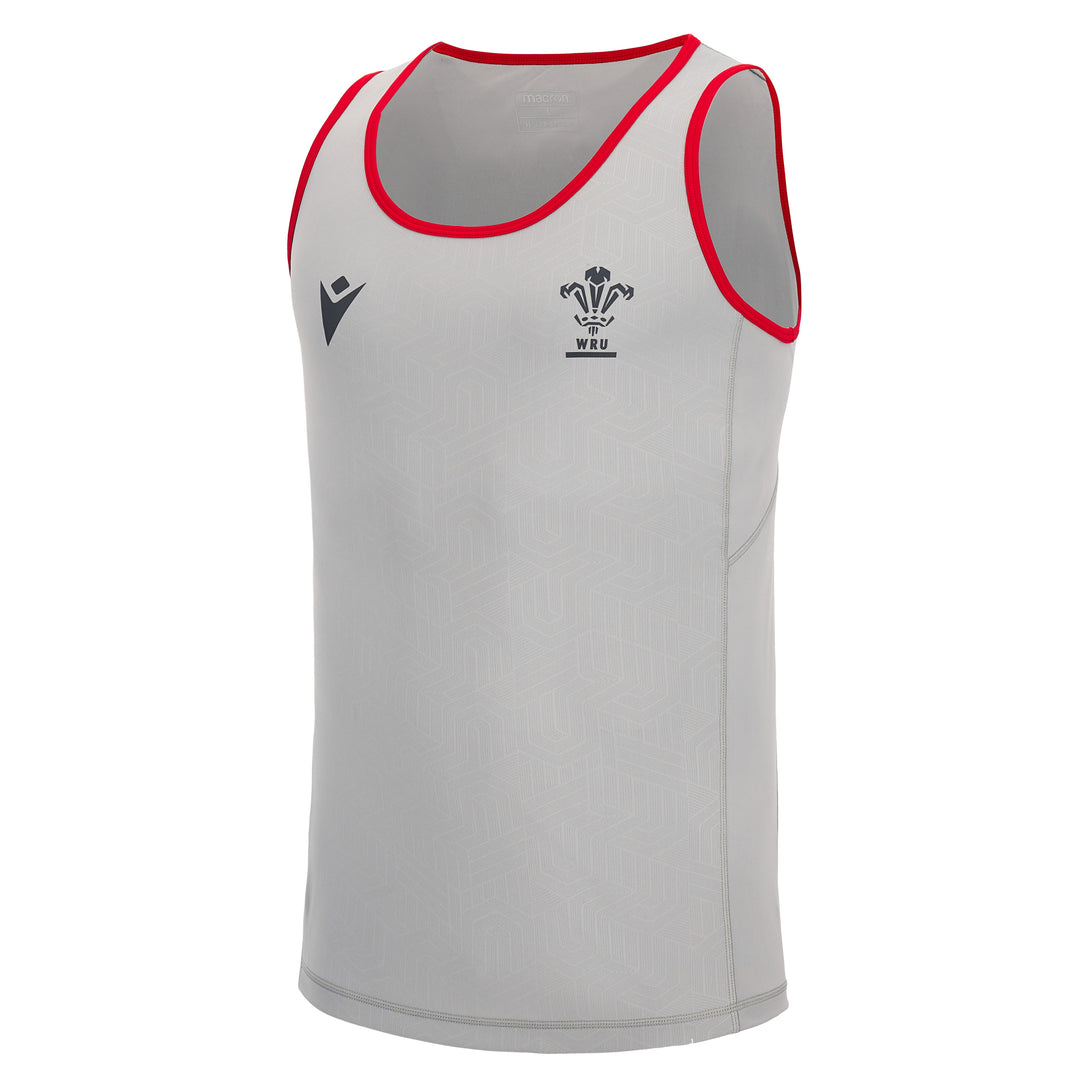 Macron Wales WRU Mens Rugby Training Poly Dry Singlet