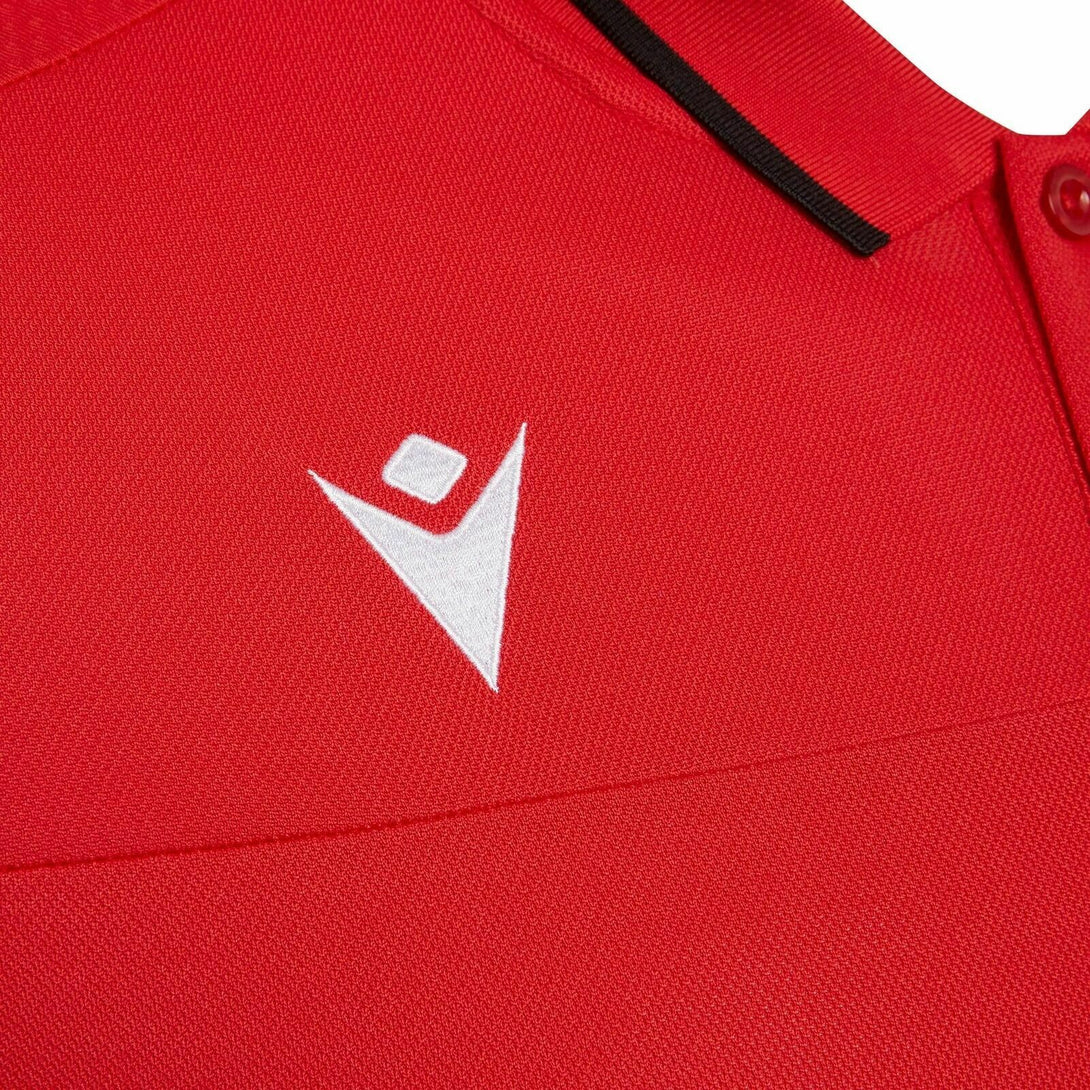 Macron Wales WRU Travel Player Tech Polo Adults