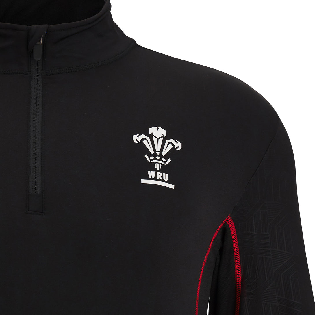 Macron Wales WRU Kids Rugby Travel ¼ Zip Jacket