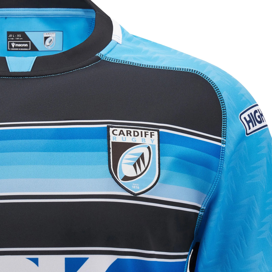 Macron Cardiff Rugby 2024/25 Kids Home Rugby Shirt