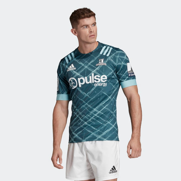 Adidas Highlanders Alternate Primeblue Rugby Shirt Blue