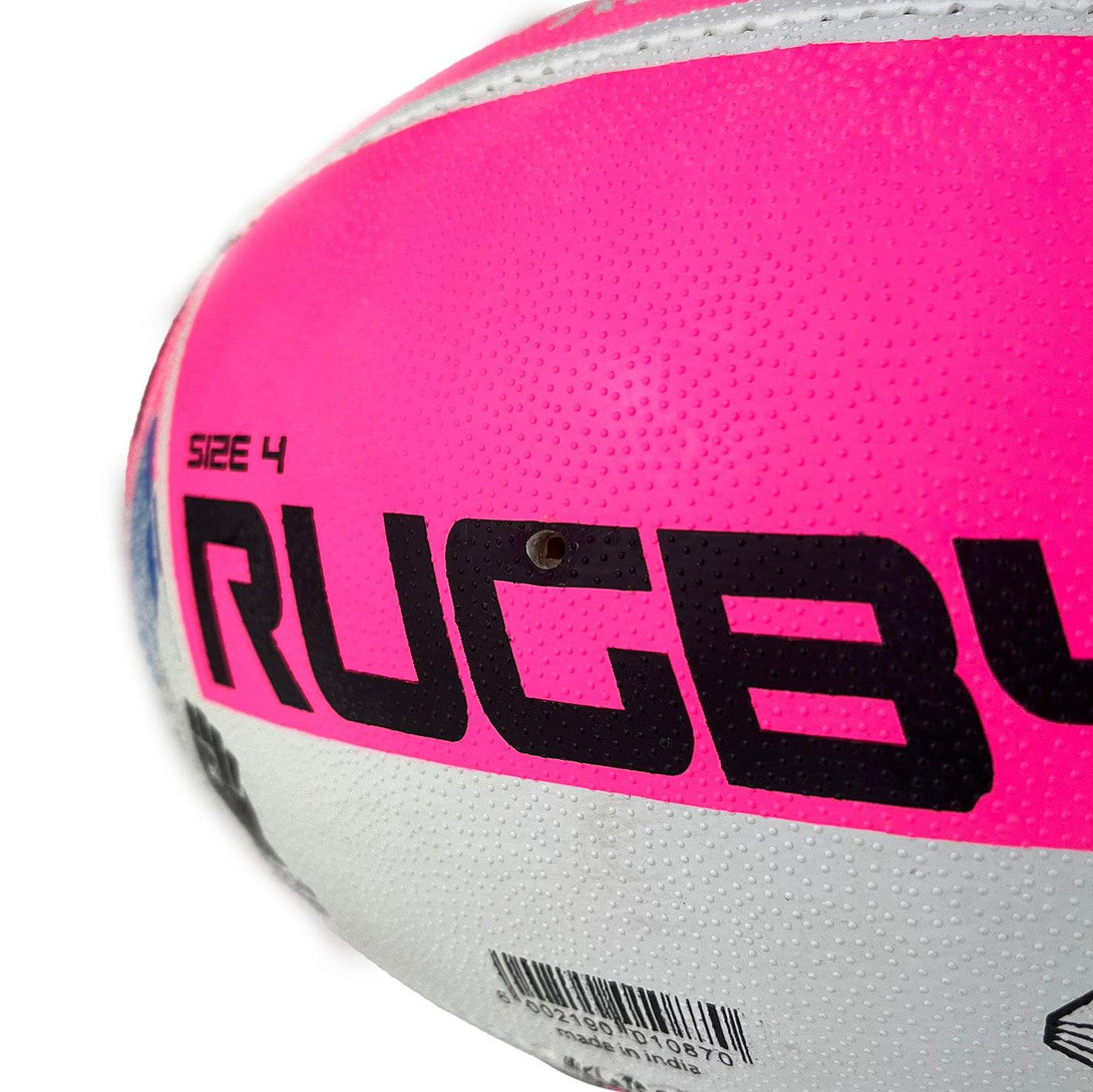 Summit Pink/White Senior Size 4 Rugby Ball