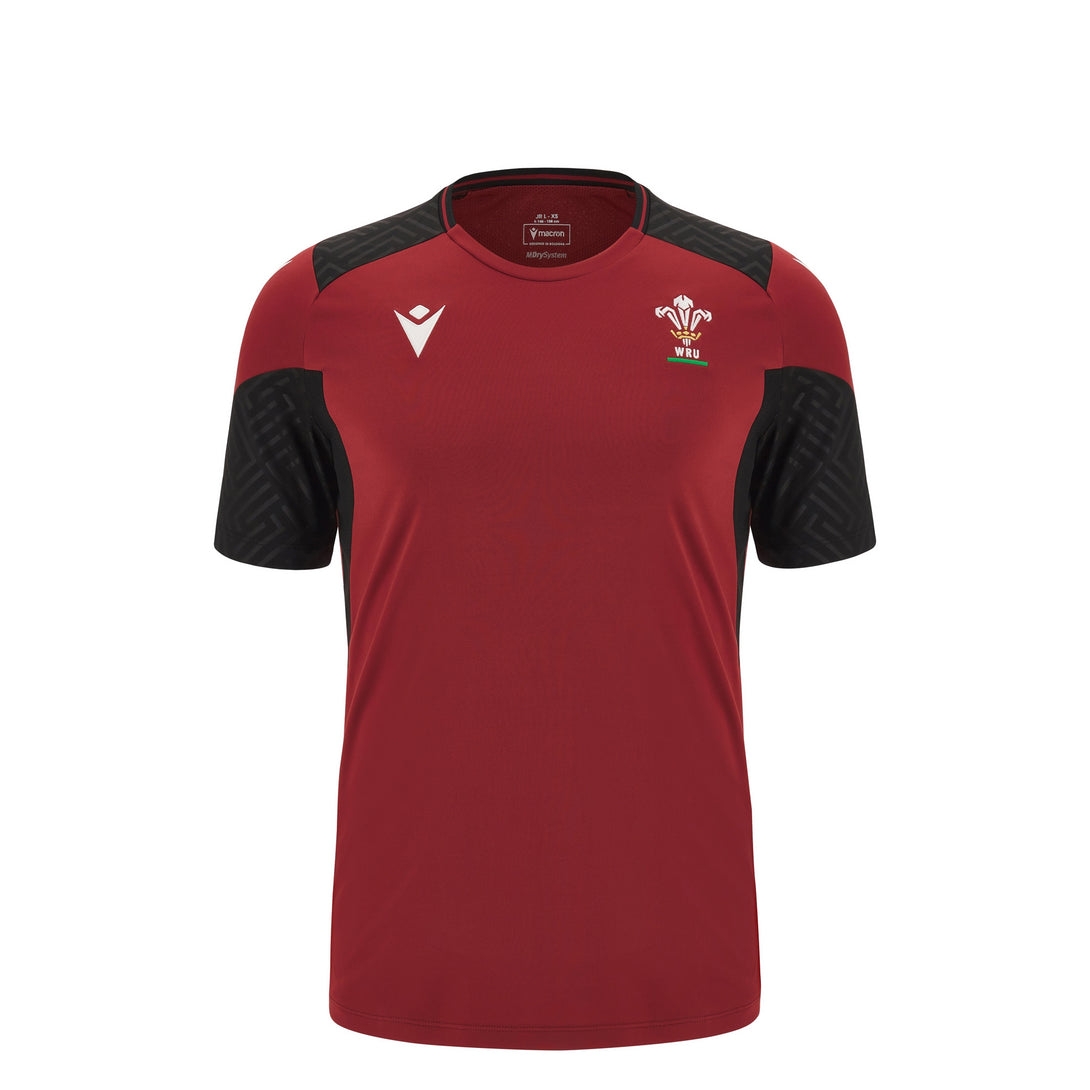 Macron Wales Rugby WRU 2024 Kids Training Poly Shirt