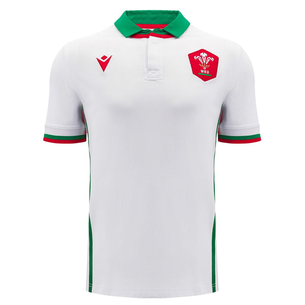 Macron Wales WRU 2024/25 Adults Six Nations Away Cotton Rugby Shirt