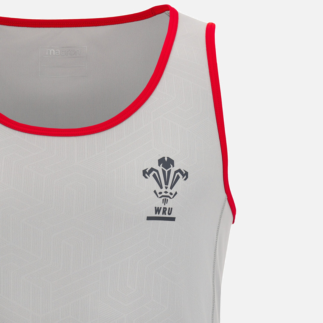 Macron Wales Official WRU 22/23 Kids Training Poly Dry Rugby Singlet