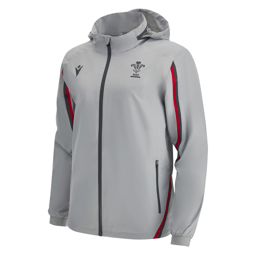 Macron Wales WRU Mens Rugby Waterproof Travel Jacket