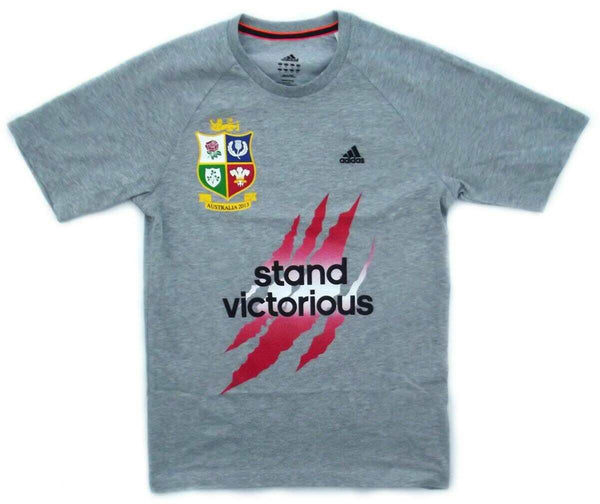 Rugby Heaven British & Irish Lions Stand Victorious 2013 Adults Grey T-Shirt - www.rugby-heaven.co.uk