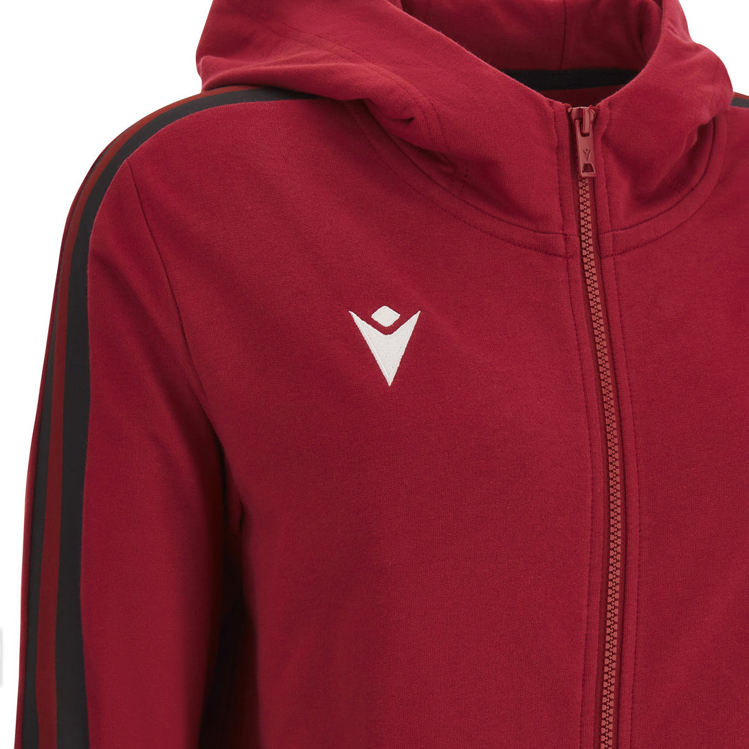 Macron Wales Rugby WRU 2024 Womens Travel Full Zip Hoody