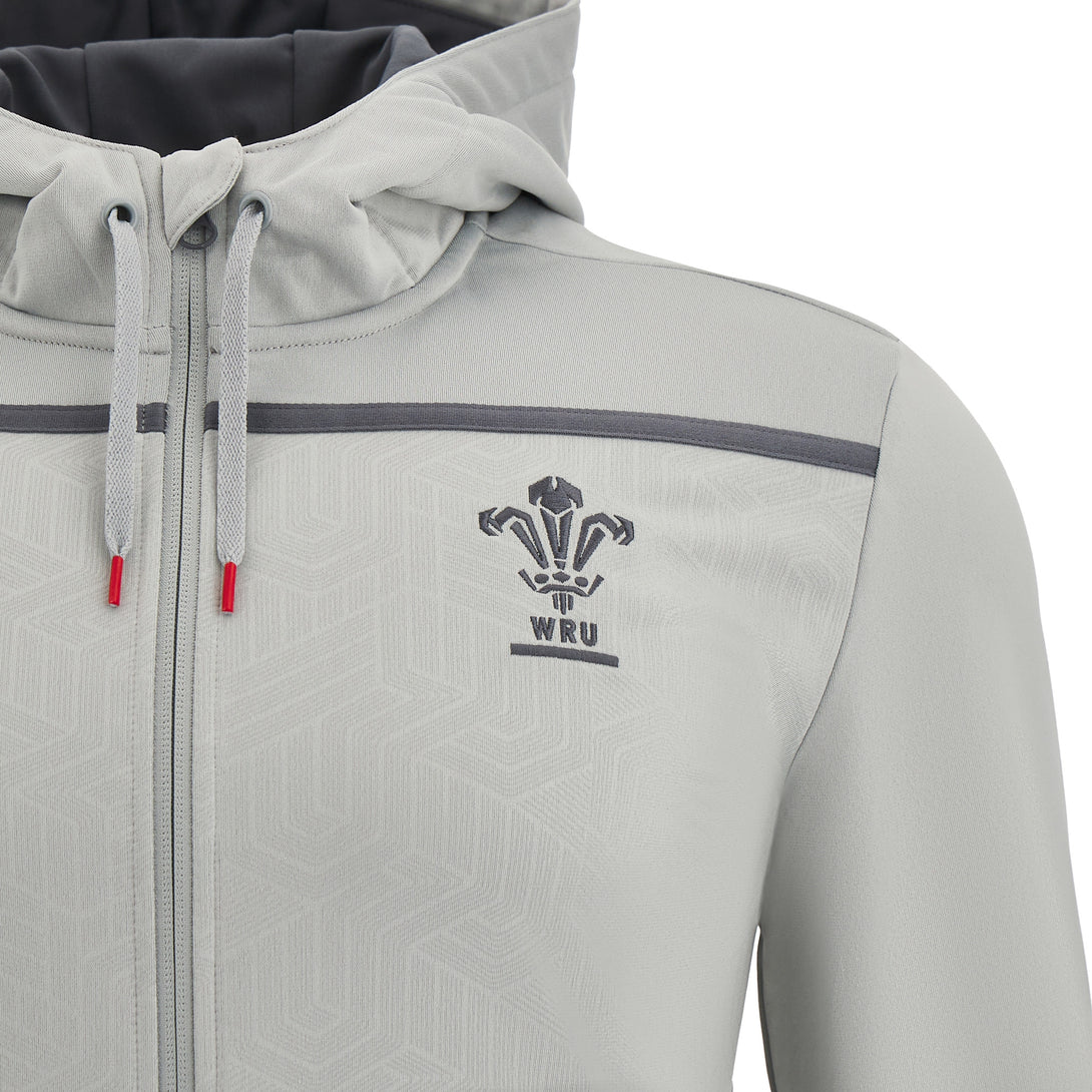 Macron Wales WRU 22/23 Travel Hoody Full Zip Sweatshirt