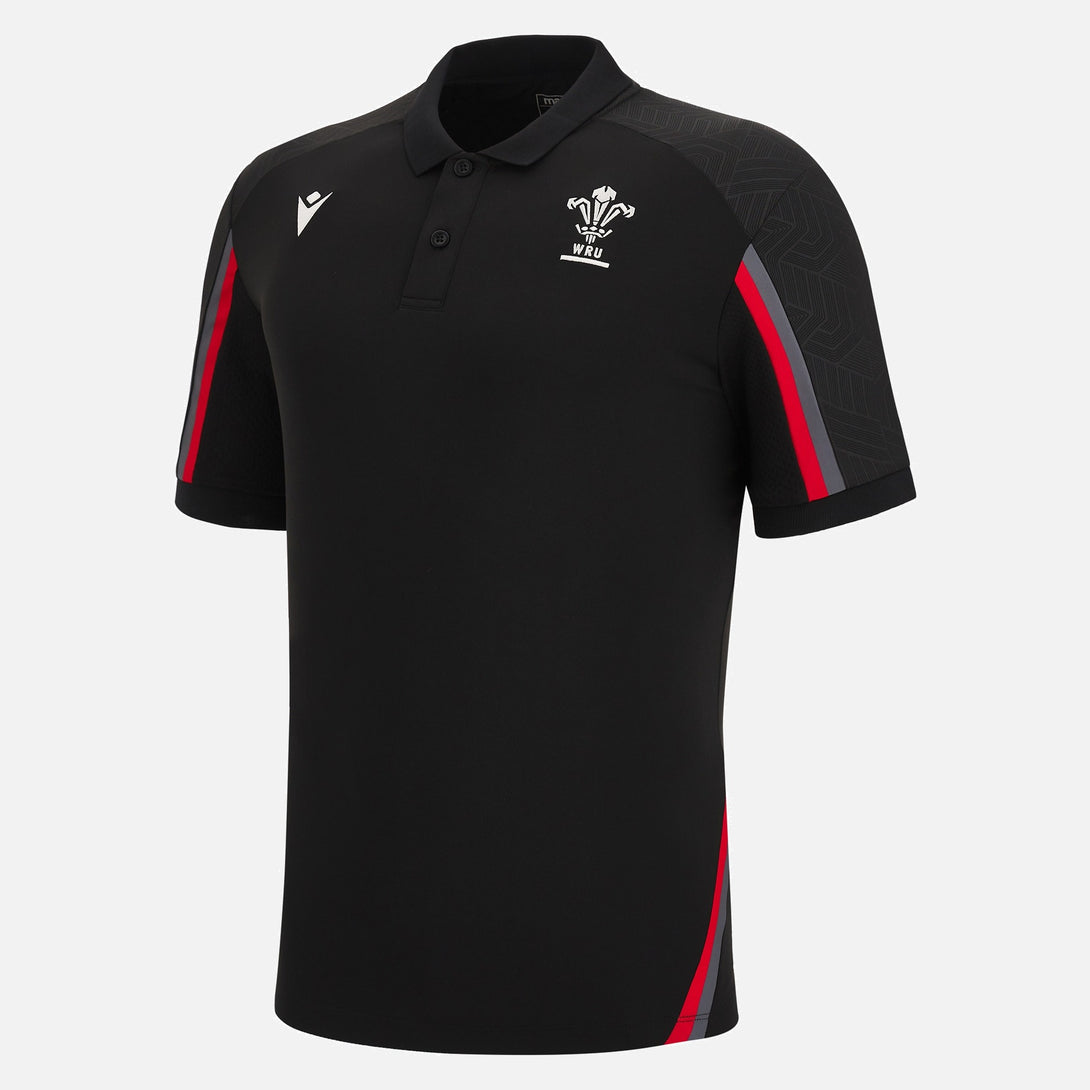 Macron Wales WRU Mens Rugby Staff Tech Polo