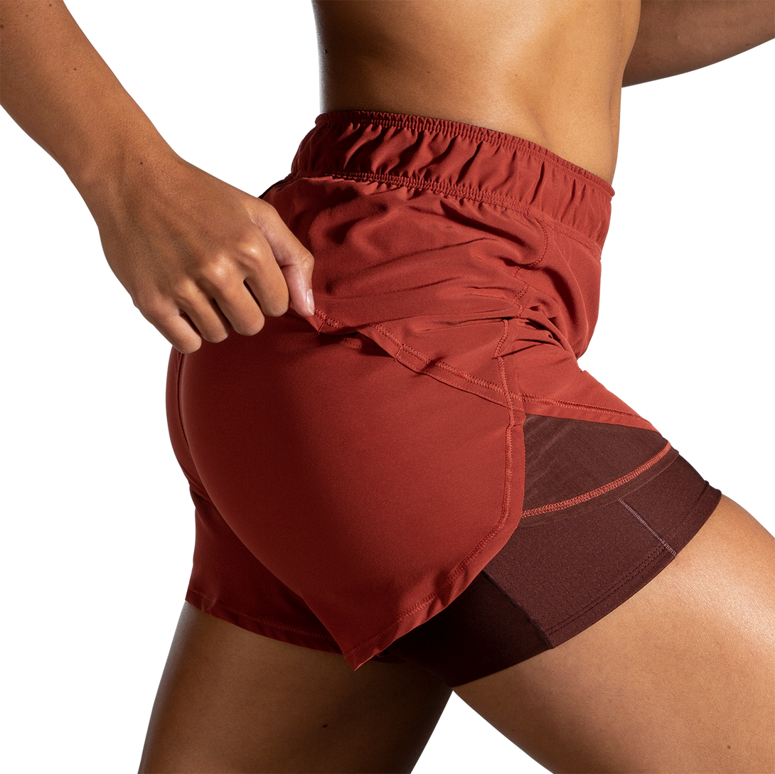 Brooks Chaser 5" 2 in 1 Womens Running Shorts