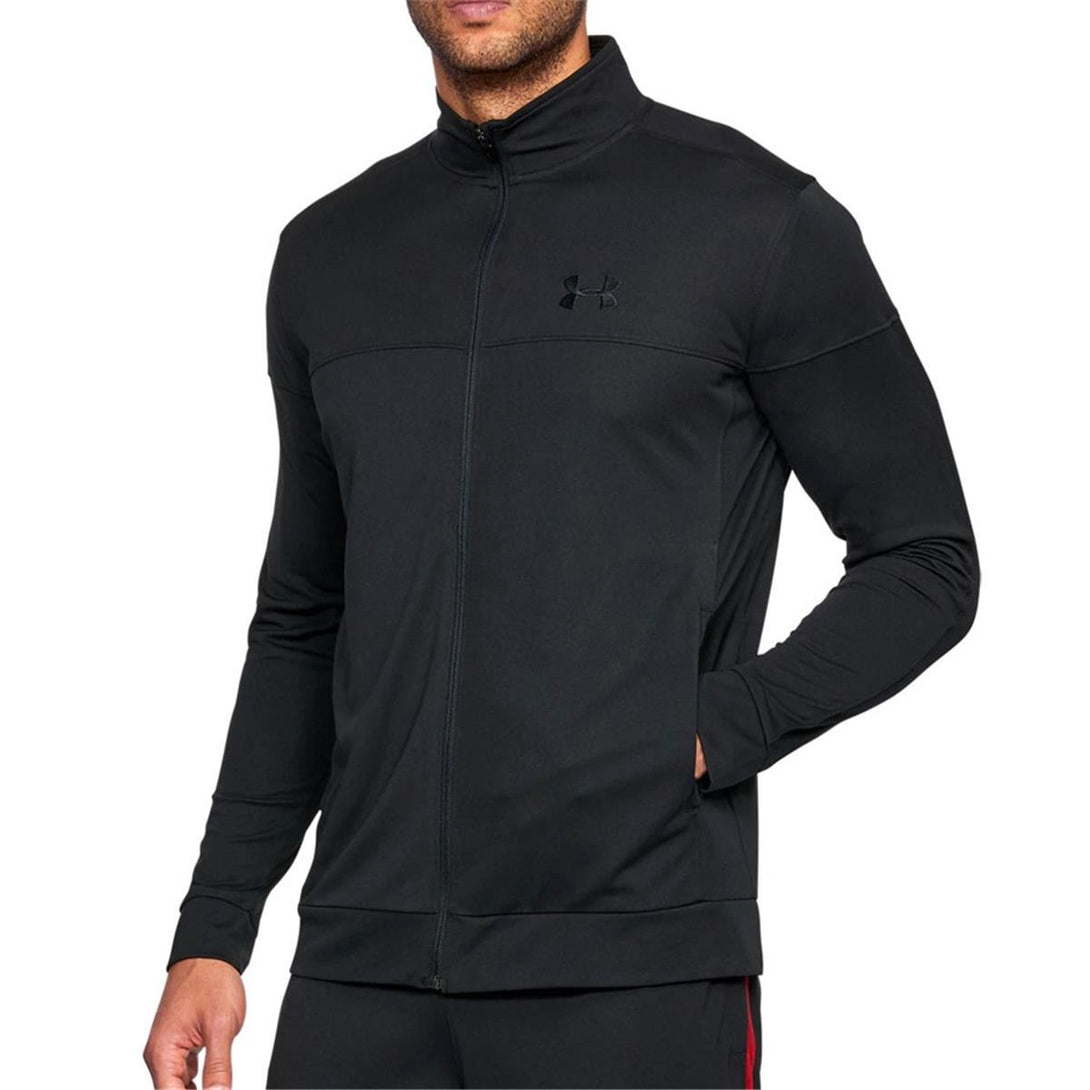 Under Armour Mens Sportstyle Pique Track Jacket Black